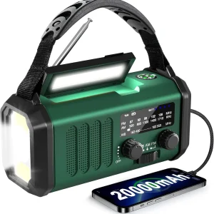 Hand Crank Emergency Radio, NOAA Weather Radio Am/Fm,10000Mah | Solar