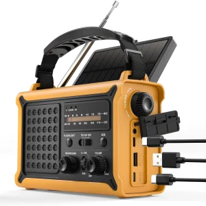 Emergency Radio with Hand Crank & Solar, NOAA Weather Alerts, 12000Mah |