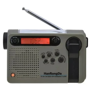 HanRongDa HRD-900 Emergency Radio AM FM SW Solar Hand Crank NOAA Weather Alert